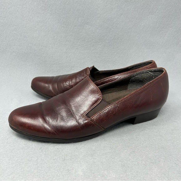 Munro Hailey Brown Leather Heeled Loafers, Women’s Size US 9.5M - Picture 1 of 15